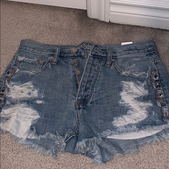 American Eagle High Rise Denim Shorts - Picture 1 of 2